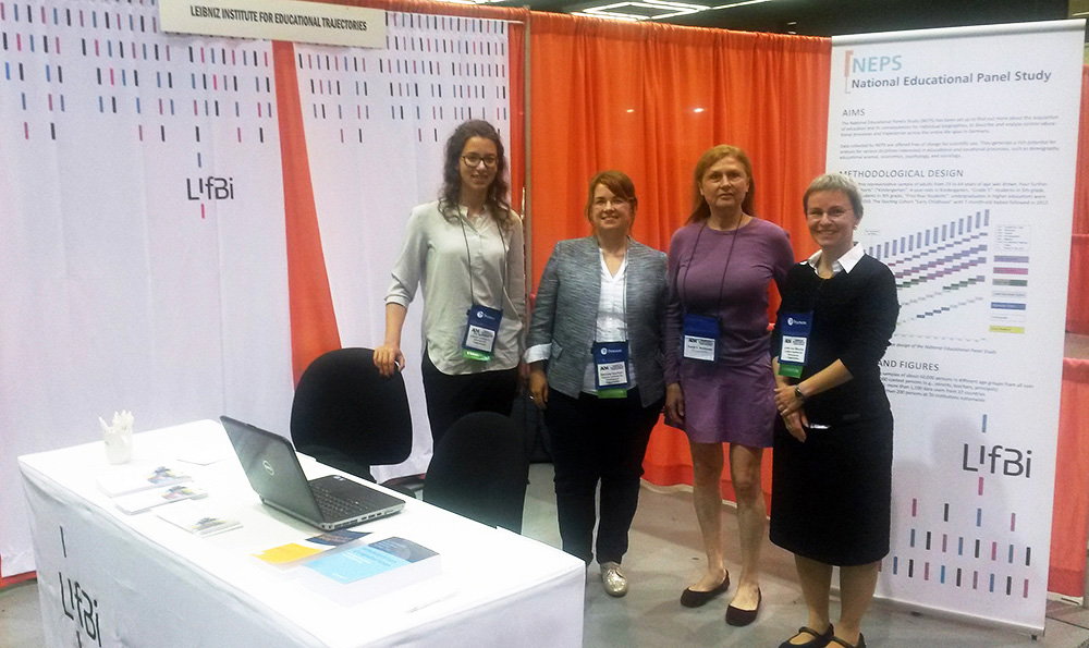 From left to right: Pia Bechtloff (LIfBi), Stefanie Buchner (LIfBi), Prof. Dr. Marlis Buchmann (University of Zürich), Dr. Jutta von Maurice (Executive Director of Research LIfBi)
