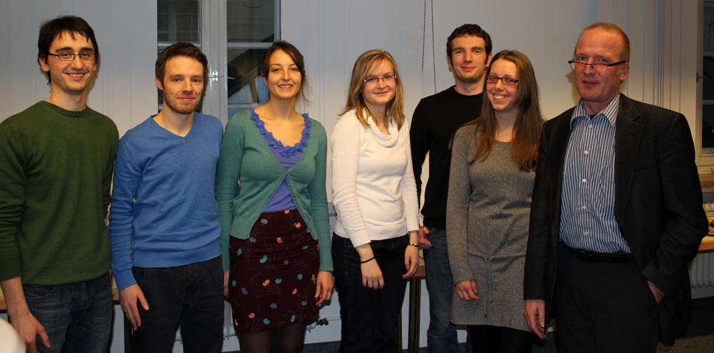 On the photo (from left to right): C. Homuth, S. Wenz, K. Hoenig, U. Schwabe, F. Goßmann, V. Hartlaub, Prof. Dr. Stocké