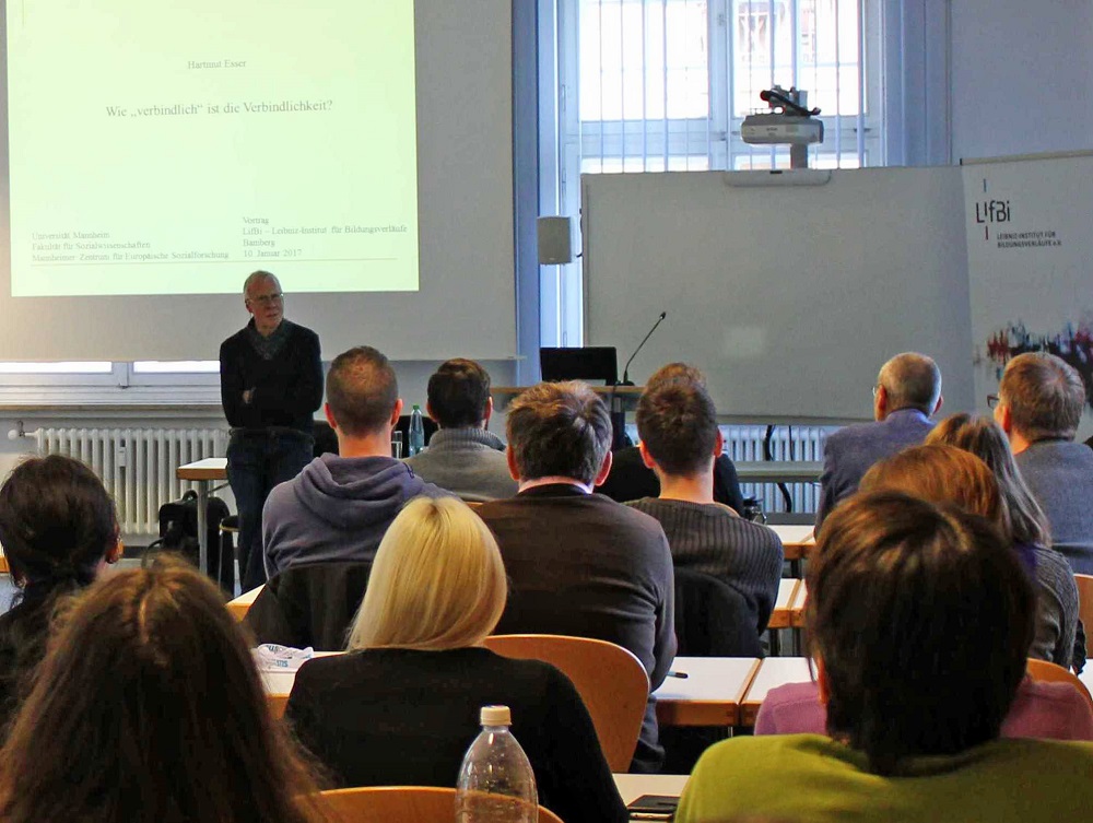 Prof. Dr. Hartmut Esser talked about the effects of educational systems on social and ethnic educational inequality. 