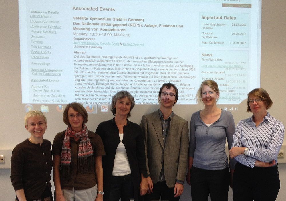 Foto (v.l.n.r.): Dr. Jutta von Maurice, Dr. Marion Händel, Prof. Dr. Cordula Artelt, Stefan Zimmermann, Dr. Anna Südkamp, Prof. Dr. Elsbeth Stern