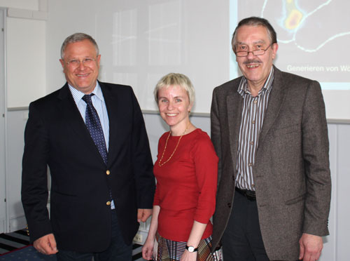 In the photo (from left to right): Prof. Dr. h.c. Hans-Peter Blossfeld, Dr. Jutta von Maurice, Prof. Dr. Henning Scheich