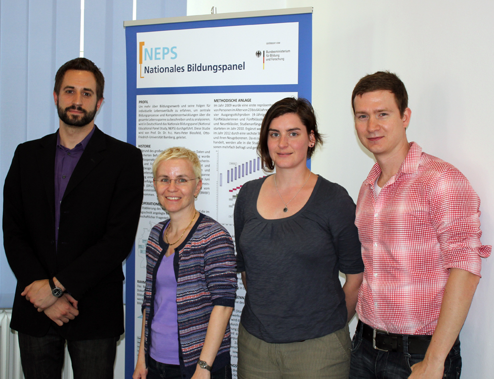 Foto (v.l.n.r.): Manuel Munz, Dr. Jutta von Maurice, Dr. Silke Schneider, Dr. Jan Skopek